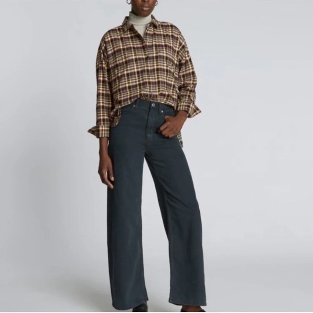 NWT Everlane Oversized Plaid Boxy Flannel Shirt